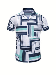 Men's Casual Lapel Short Sleeve Summer Shirt