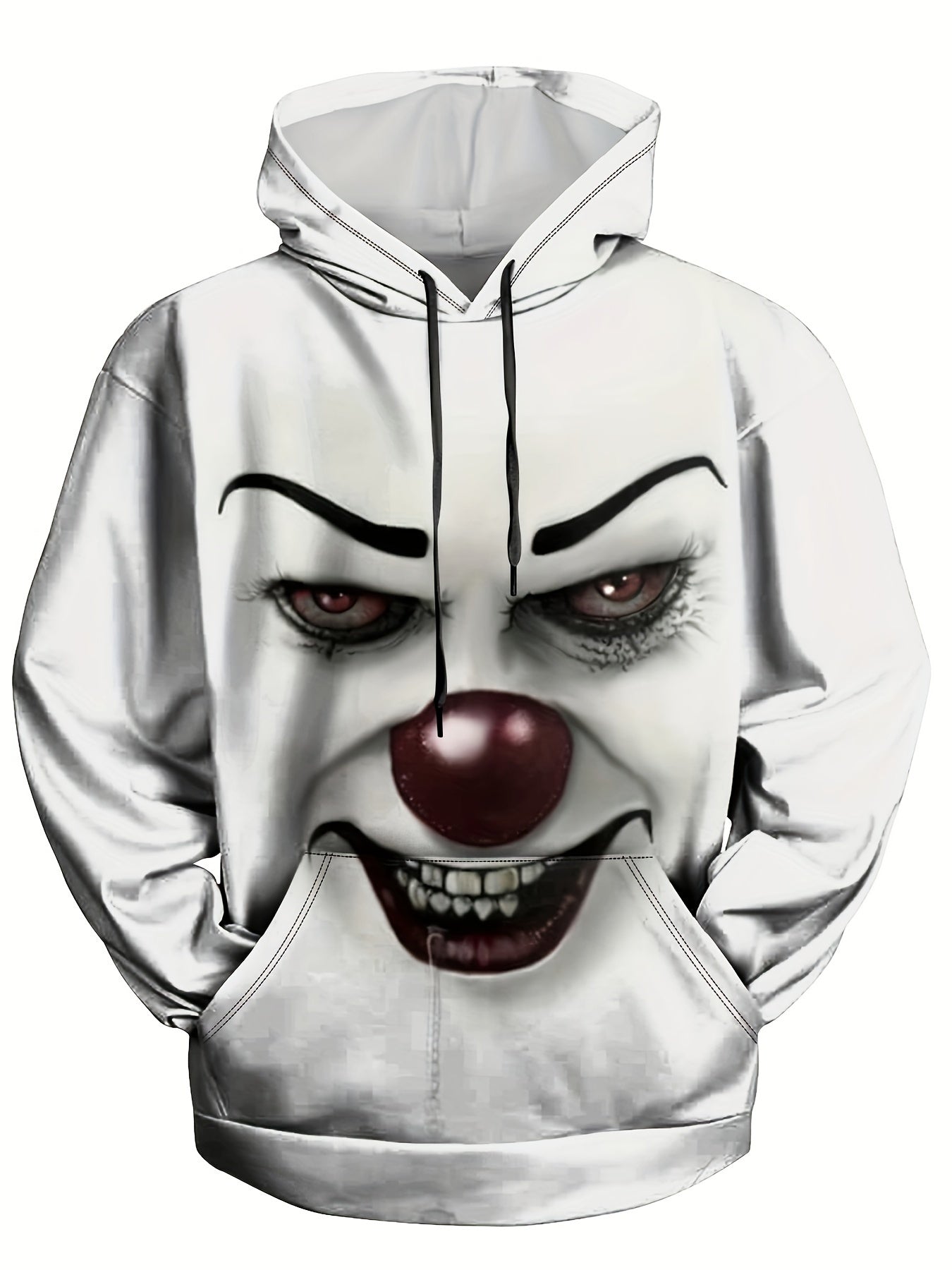 Clown Print Hoodie Men Graphic Hooded Pullover Autumn Clothing