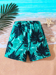 Boys Coconut Trees Casual Shorts for Vacation Beach