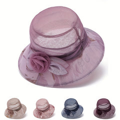 Breathable Flower Bucket Hat Lightweight Summer Basin Hat