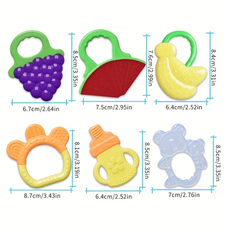 7pcs Newborn Chew Toys Baby Teethers Silicone Banana Toothbrushes