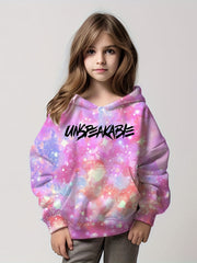 Girls Tie Dye UNSPEAKABLE Print Hoodie Pullover 4-14y