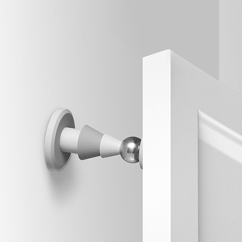 Magnetic Door Stopper for Secure & Mute Collisions, Punch Holder Included