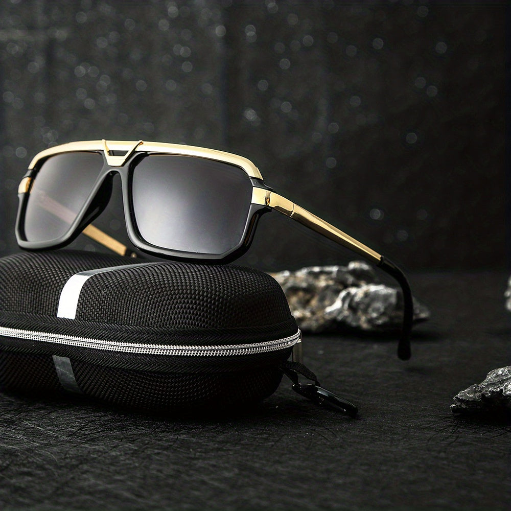 Men's Metal Frame Sunglasses Casual Mixed Decorative Eyewear
