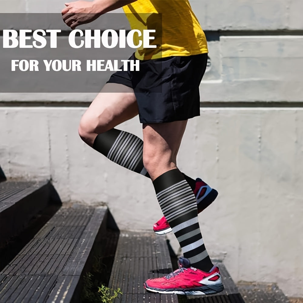 6 Pairs Compression Socks for Men and Women - Knee High Compression Stocking