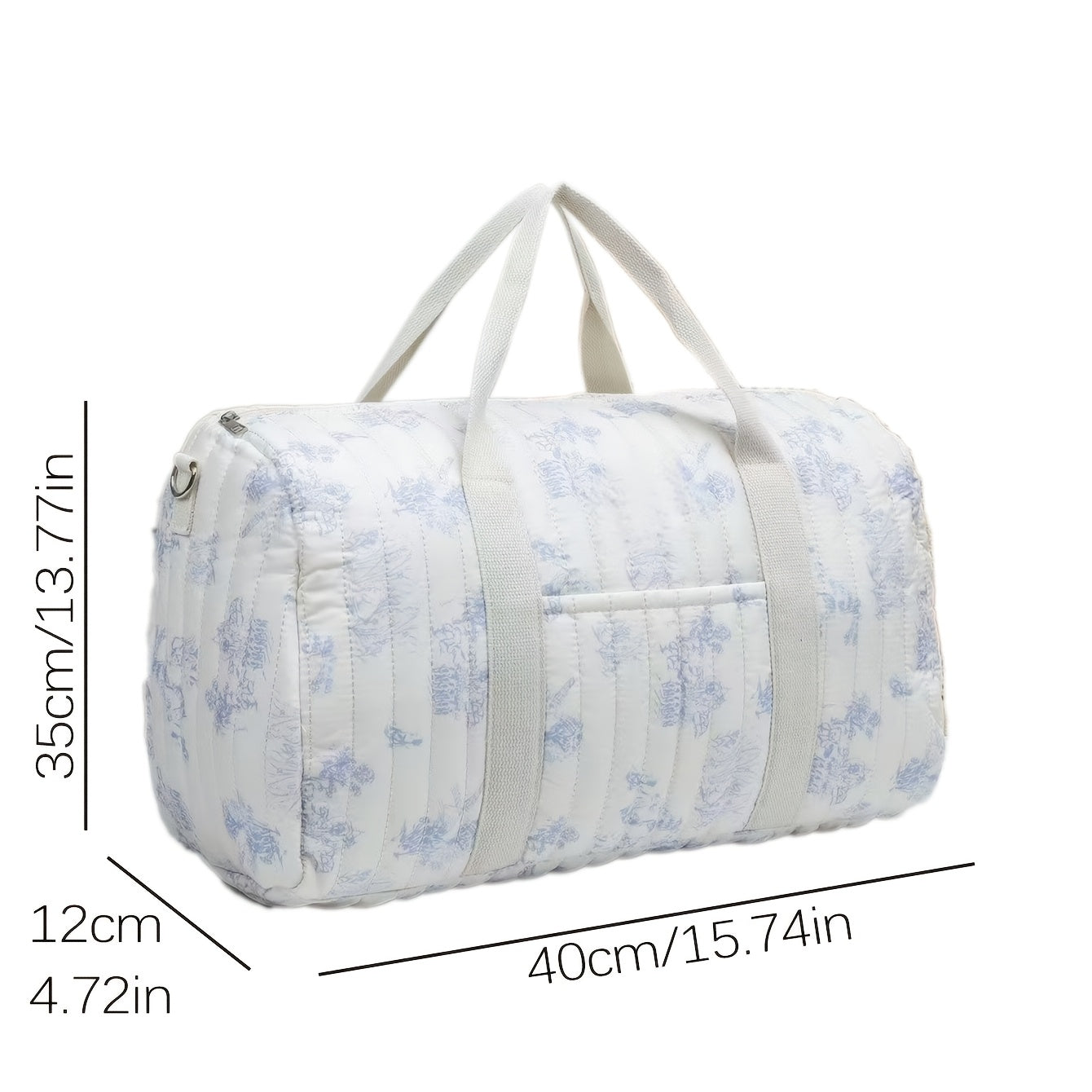 Floral Print Parent Bag Diaper Tote with Bottle Pocket