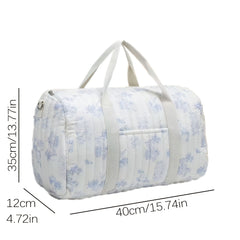 Floral Print Parent Bag Diaper Tote with Bottle Pocket
