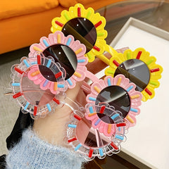 Colorful Small Flower Kids Sunglasses Outdoor Travel Glasses