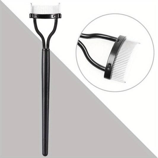 Metal Teeth Eyelash Comb Makeup Mascara Applicator