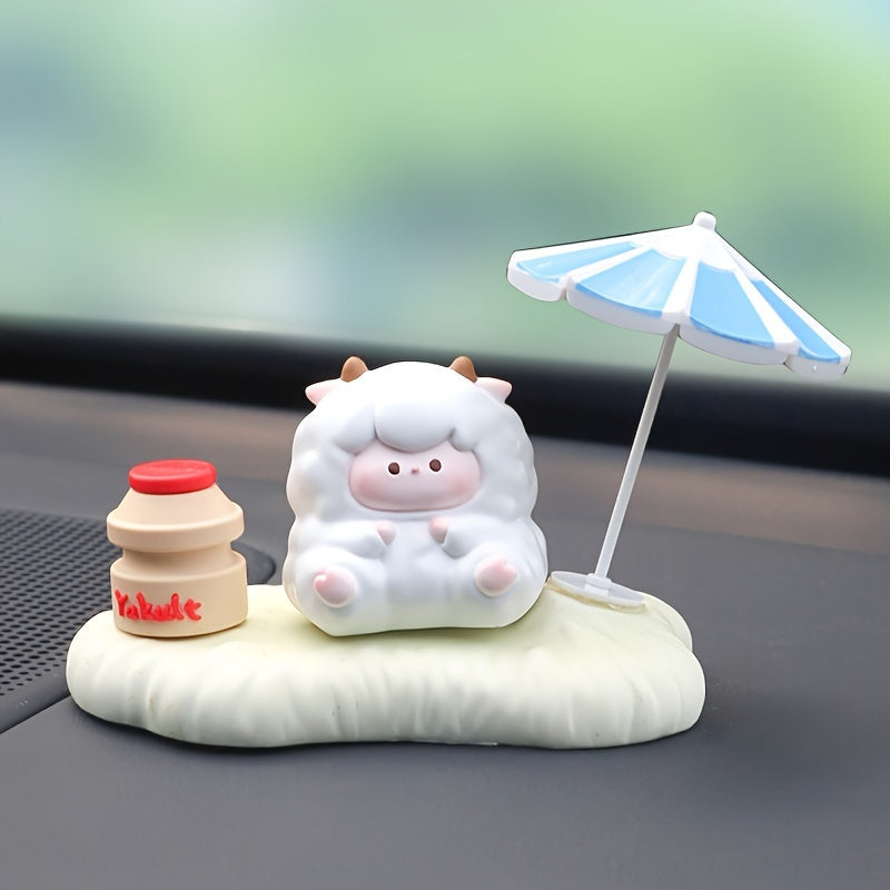 Mini Ornament Desktop Fun Cartoon Doll Car Ornament Christmas Gift