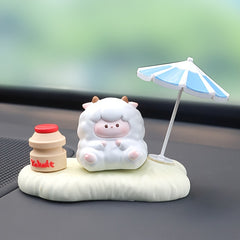Mini Ornament Desktop Fun Cartoon Doll Car Ornament Christmas Gift