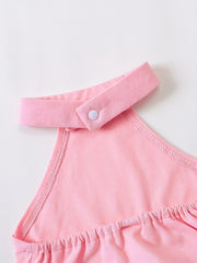 Stylish Halter Flared Leg Jumpsuit for Baby Girls