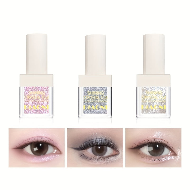 3 Colors Sparkle Liquid Eyeshadow Stick Shimmer Pearly Sequin Eyeliner Grey Rose
