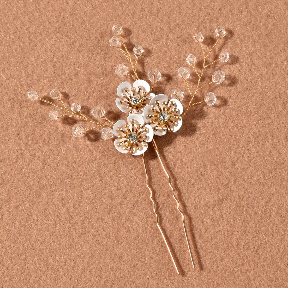 Flower Crystal Wedding Bridal Hairpin Headdress DIY