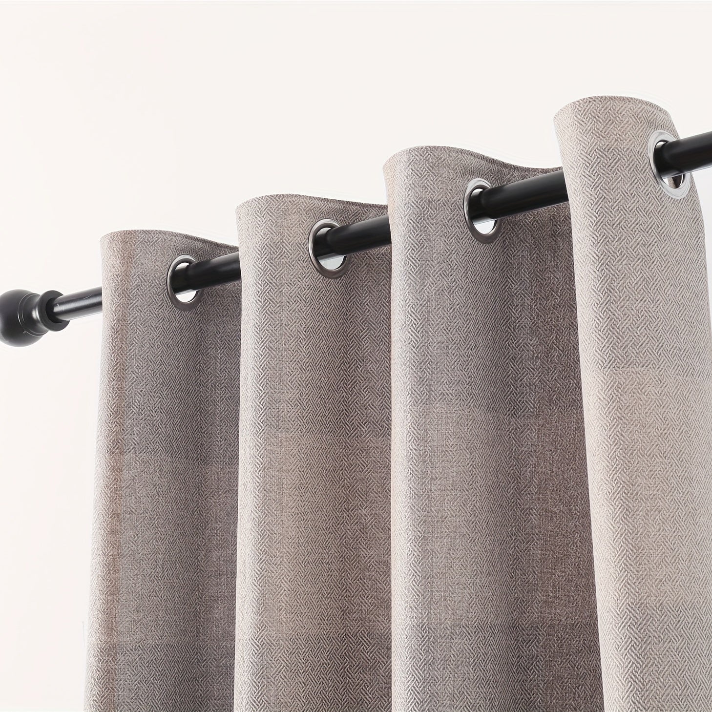 Jacquard Plaid Room Darkening Curtains
