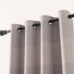 Jacquard Plaid Room Darkening Curtains