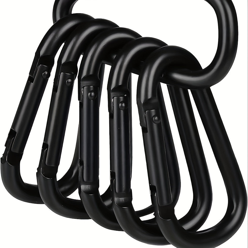 6pcs Aluminum Carabiners for Outdoor Climbing and Daily Wear
