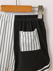 Boys Striped Shorts Elastic Waist Casual Summer Wear