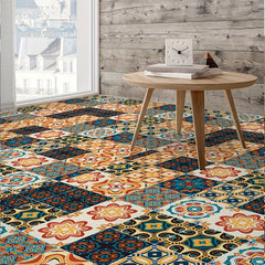 Mediterranean Retro Matte Tile Floor Sticker Vinyl Waterproof Decal PVC