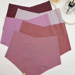 5 Pack High Waist Panties Elastic Briefs Women's Underwear