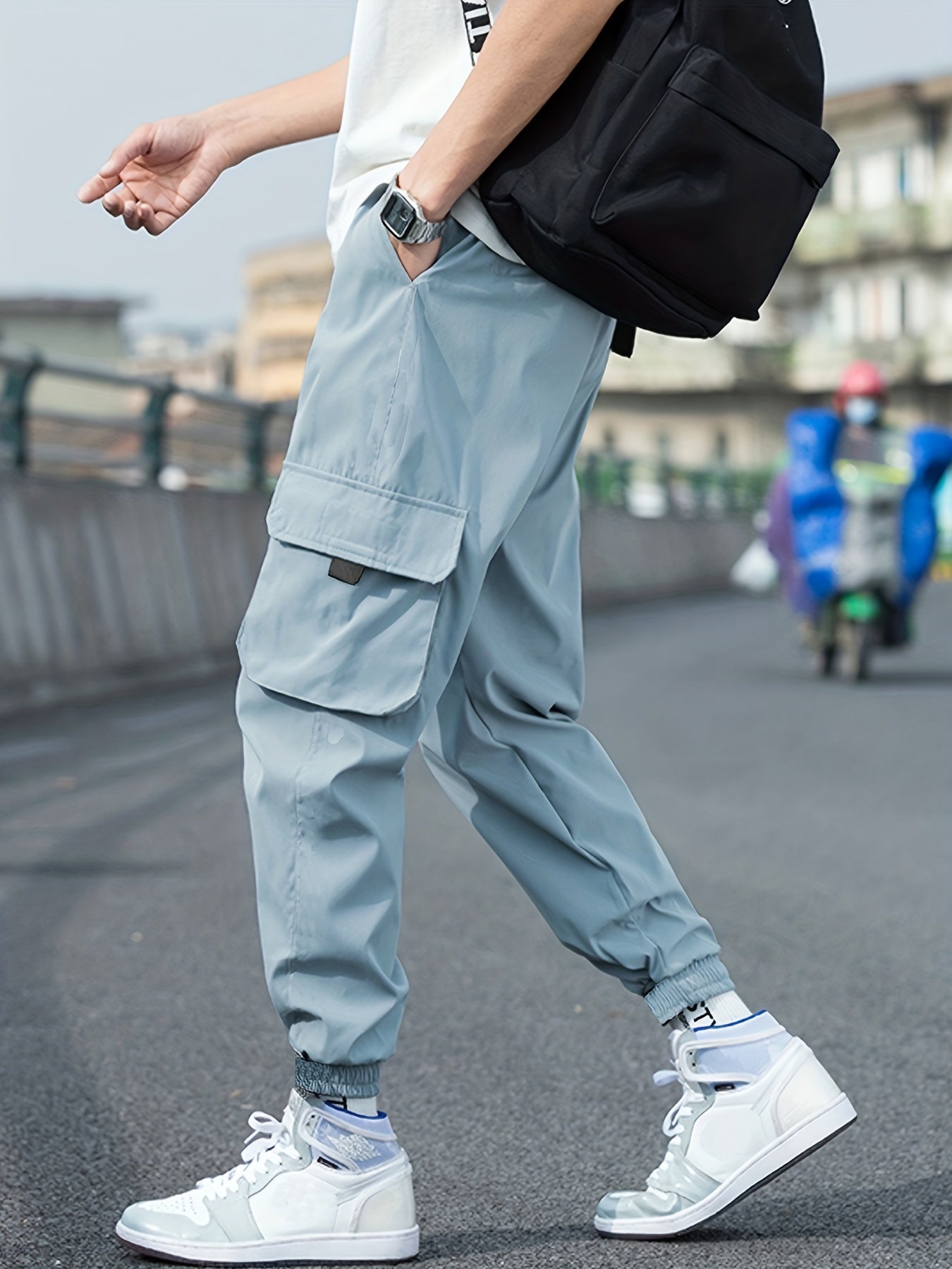 Tech Wear Pocket Joggers Men s Casual Stretch Cargo Pants