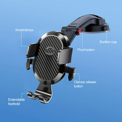 Universal Car Phone Holder with Smart Open and Close Design