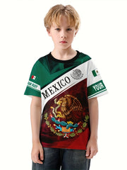 MEXICO Boys Creative T-shirt Summer Kids Outgoing Clothes