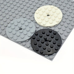 10pcs Round Plates 6x6 with Hole Thin Sheets Bricks DIY Building Accessories