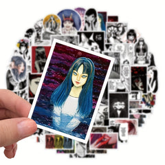 50pcs Horror Cartoon Doodle Stickers Mobile Set Waterproof DIY Creative Toys