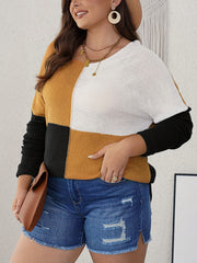 Colorblock Crew Neck Sweater