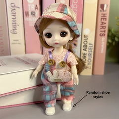 Adorable Pink Doll for Girls with Removable Clothes PVC Material