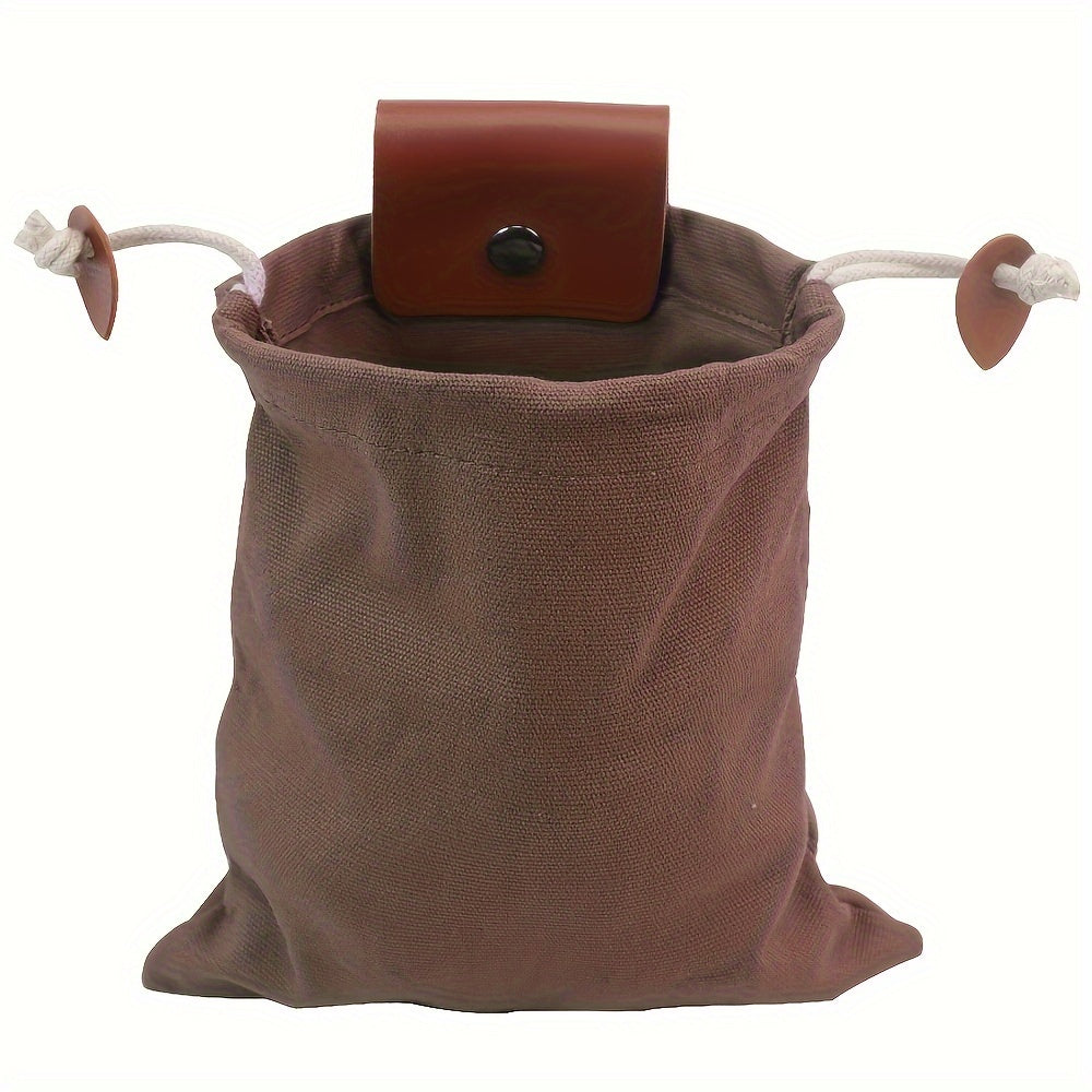 Canvas Waxed Mushroom Foraging Pouch Collapsible Bag