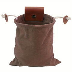 Canvas Waxed Mushroom Foraging Pouch Collapsible Bag