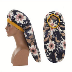 Flower Print Casual Bonnet Turban Cap for Women