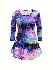 Plus Glitter Tie Dye Tee & Pants Set