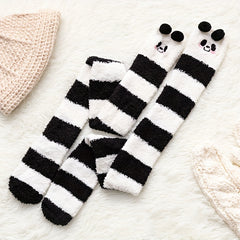 Christmas Fuzzy Thigh High Socks & Warm Over The Knee Socks