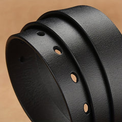 Men's Leather Belt Pin Buckle Casual Jeans Pants Waist Strap High Belt