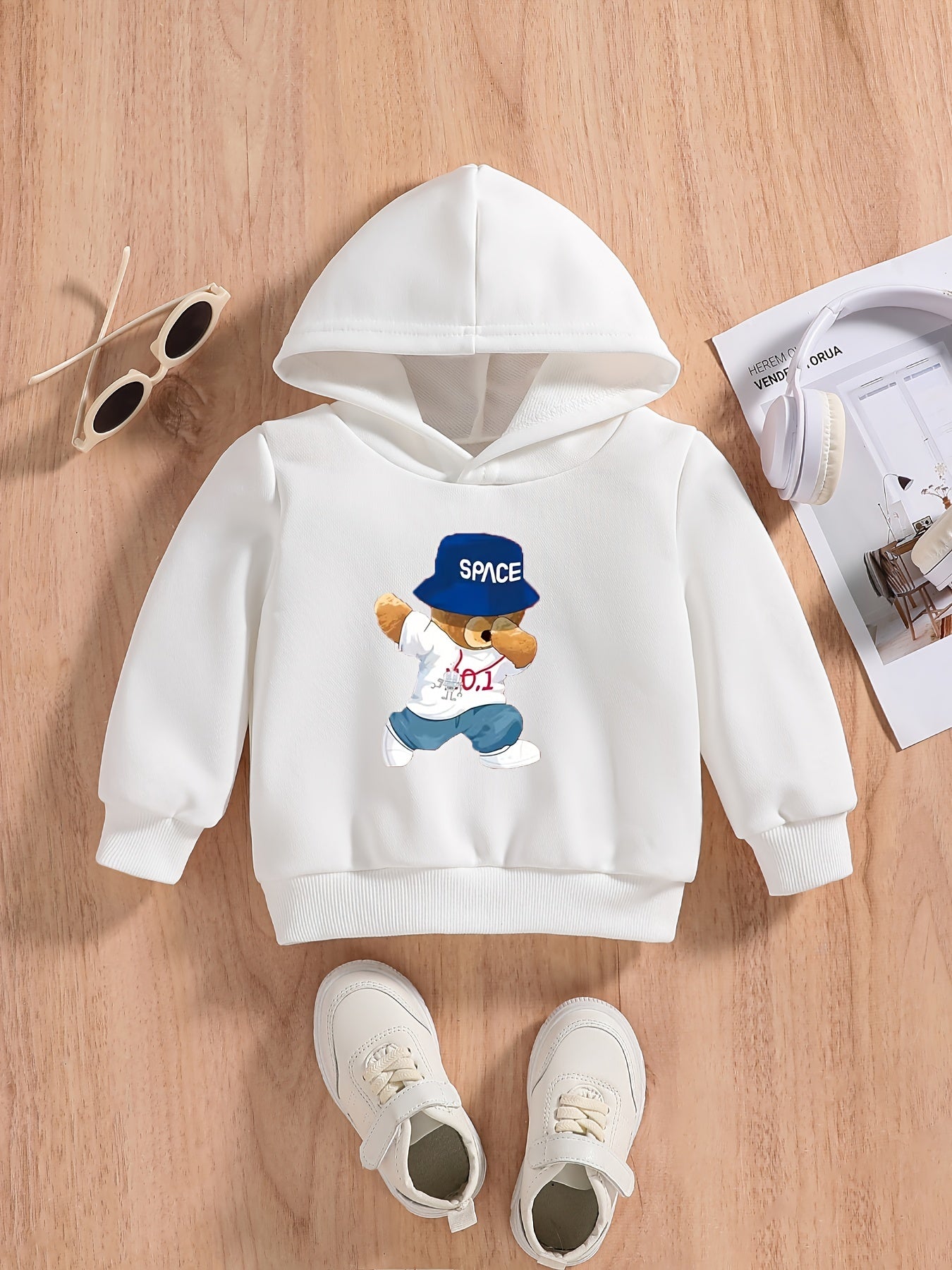 Bear Series Print Boys Sweatshirt Hoodie