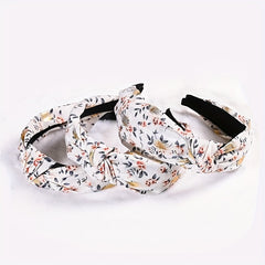 Floral Print Women Headband Wide Cloth Hairband Vintage Hair Accessories