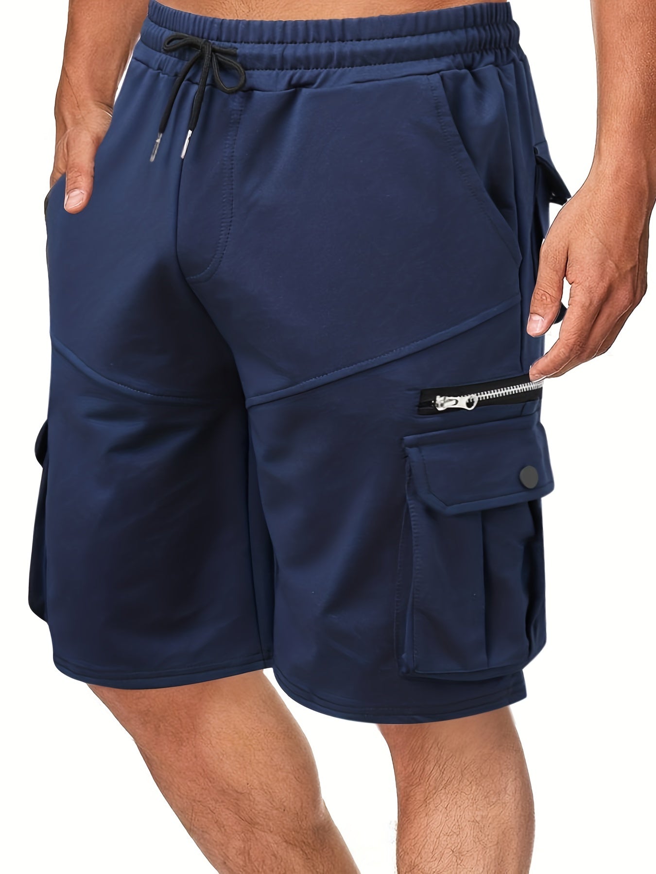 Men s Cargo Shorts with Drawstring Flap Pockets