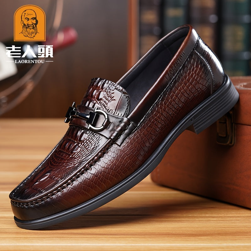 Men's Textured Loafer Shoes Non-slip Slip On Spring Summer