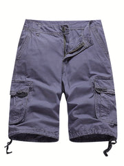 Men's Cargo Cotton Shorts with Pockets for Summer