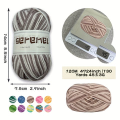 1pc Colorful Acrylic Yarn 45g 130m Soft 5 ply For Crochet Knitting Bags Hats