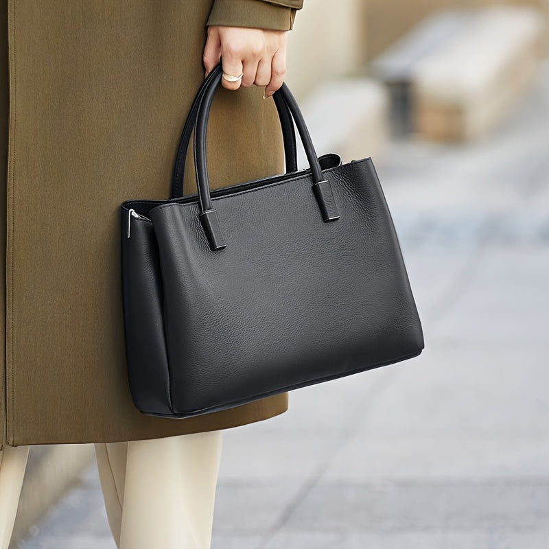 Light Top Layer Cowhide Large Capacity Women's Handbag Handbag Women's Bag
