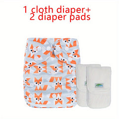 Skin Friendly Cloth Diapers For Infants Leak Proof Printed Brushed Lining