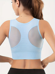 Wireless Tank Sports Bra Push Up Shockproof Running Bra