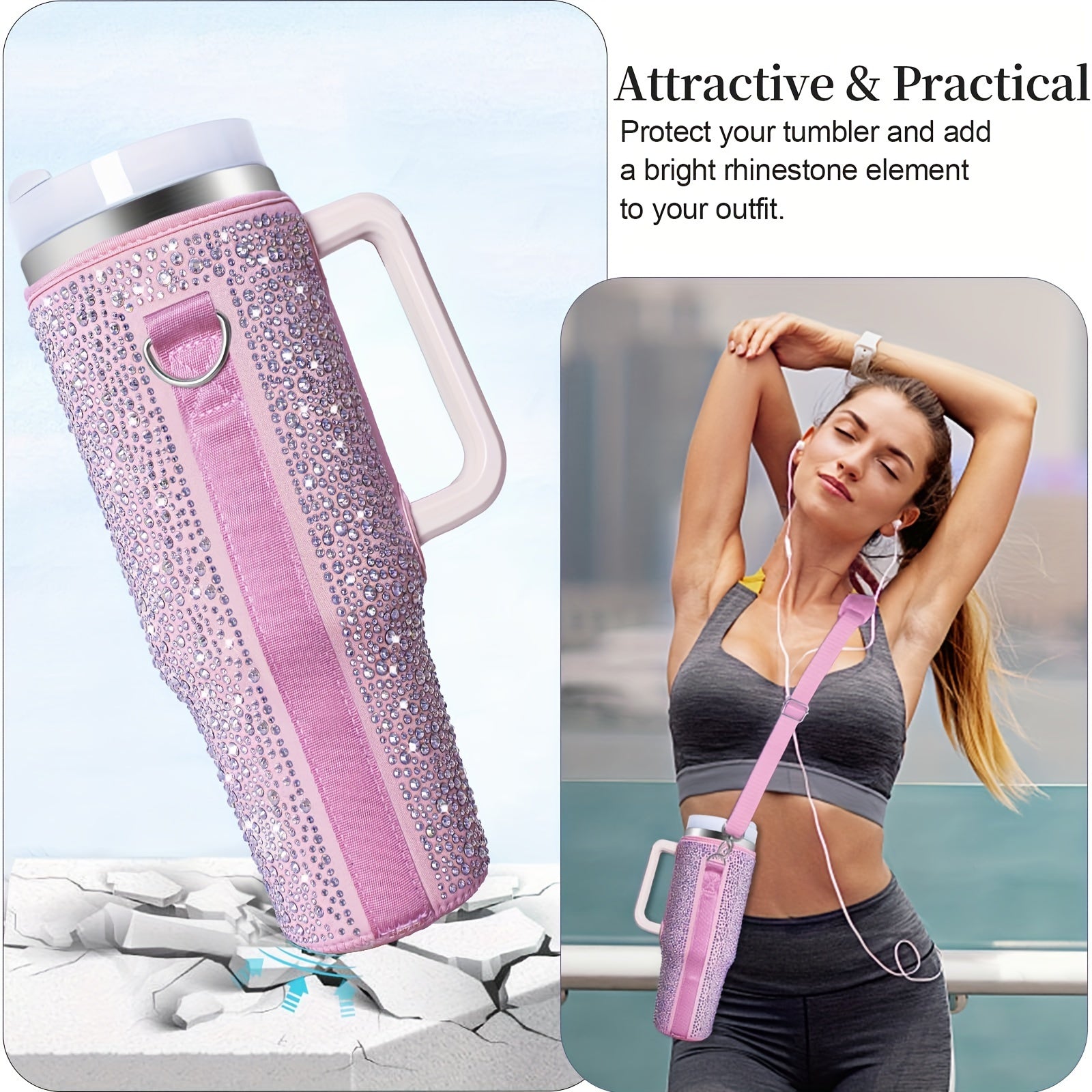Insulated Water Bottle Carrier Bag For 40oz Bottle