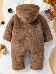 Newborn Long Sleeve Hooded Jumpsuit