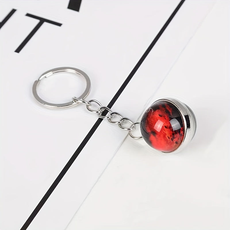 Moon Keychain Solar System Galaxy Nebula Earth Mars Saturn Pendant