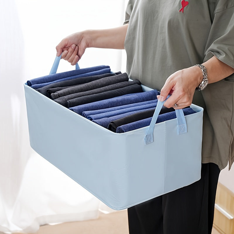 Clothes Storage Box With Handles & Support Rack Durable Storage Basket